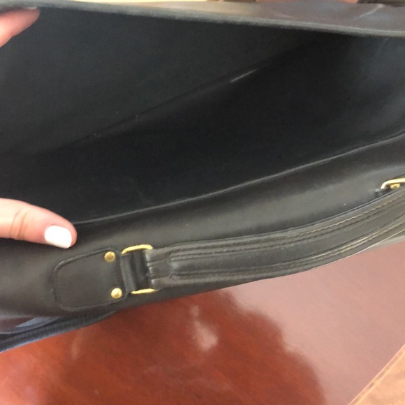 Vintage Coach Messenger Laptop Bag - Black Leather - Picture 7 of 12